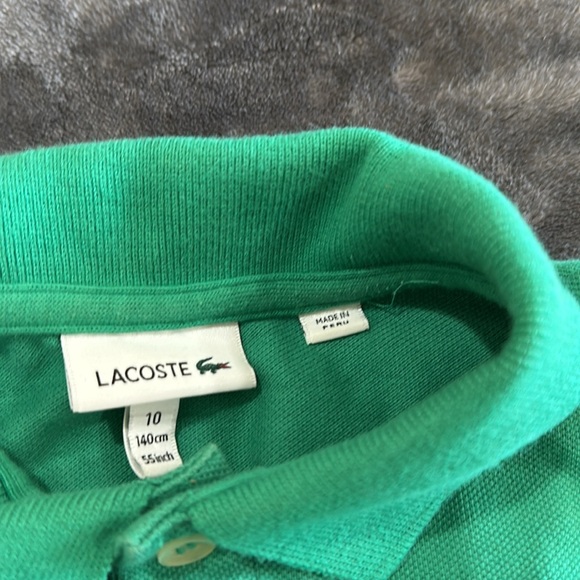 Lacoste Kids Green Polo Shirt - Picture 3 of 3